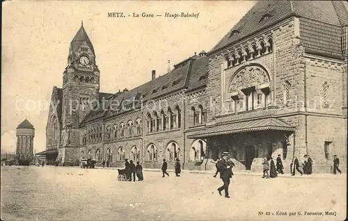 Bahnhof Metz Gare Hauptbahnhof Kat. Eisenbahn