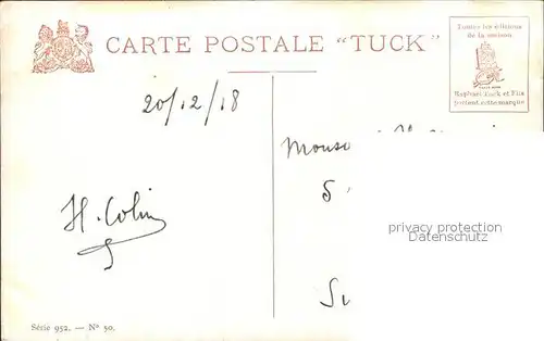 Verlag Tucks Oilette Nr. 50 Serie 952 Paris Musee de Cluny Kat. Verlage