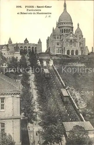 Zahnradbahn Paris Sacre Coeur Reservoir de Montmartre Kat. Bergbahn