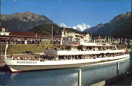 Dampfer Binnenschifffahrt Bubenberg Interlaken Schiffstation Kat. Schiffe