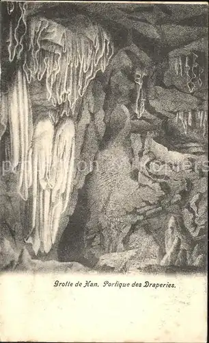 Hoehlen Caves Grottes Grotte de Han Portique des Draperies Kat. Berge