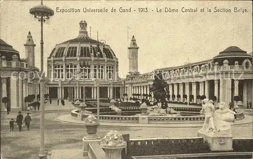 Exposition Universelle Gand 1913 Dome Central Section Belge Kat. Expositions