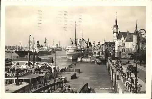 Dampfer Oceanliner Anvers Embarcadere  Kat. Schiffe