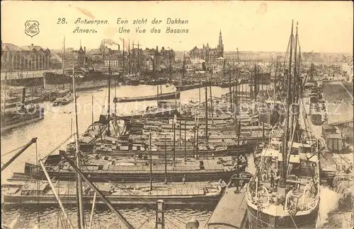 Segelschiffe Anvers Vue des Bassins Kat. Schiffe