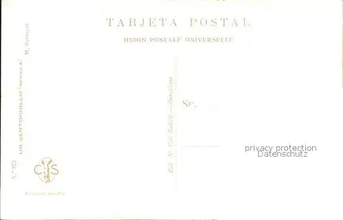 Kuenstlerkarte M. Bertuchi Un Ventorrillo Sevilla Nr. 273 Kat. Kuenstlerkarte