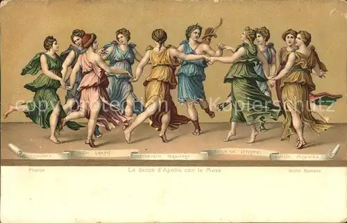 Tanz Taenzer La danza d' Apollo con le Muse Giulio Romano  / Tanz /