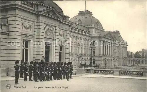 Leibgarde Wache Palais Royal Bruxelles Kat. Polizei