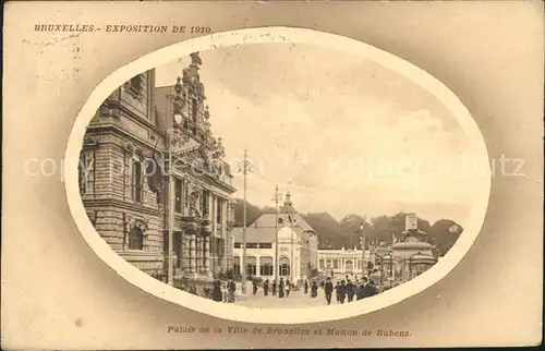Exposition Universelle Bruxelles 1910 Palais de la Ville de Bruxelles Maison de Rubens Kat. Expositions