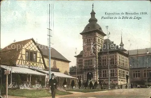 Exposition Universelle Bruxelles 1910 Pavillon de la Ville de Liege Kat. Expositions