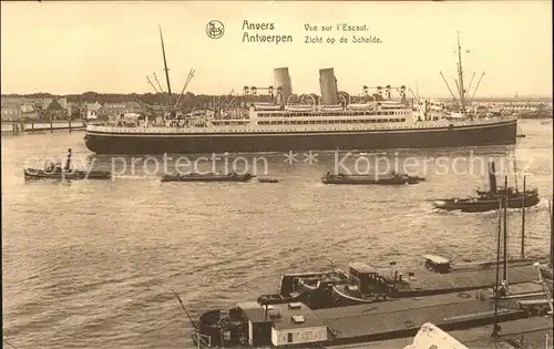 Dampfer Oceanliner Anvers Escaut Kat. Schiffe