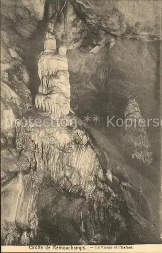 Hoehlen Caves Grottes Grotte de Remouchamps Vierge et l Elefant  Kat. Berge