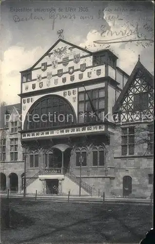 Exposition Universelle Liege 1905 Palais de l Art ancien Kat. Expositions