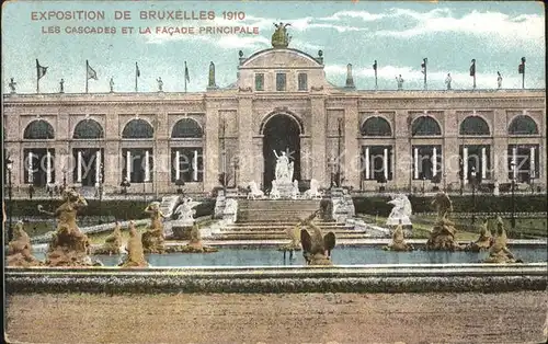 Exposition Universelle Bruxelles 1910 Cascade Facade Principale  Kat. Expositions