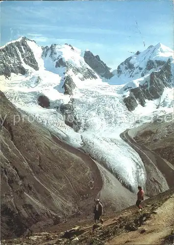 Gletscher Tschierva Piz Bernina Biancograt Engadin Kat. Berge