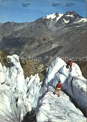 Gletscher Wanderung Laengfluh  Kat. Berge