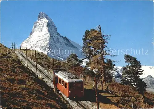 Zahnradbahn Wallis Matterhorn Riffelalp Kat. Bergbahn