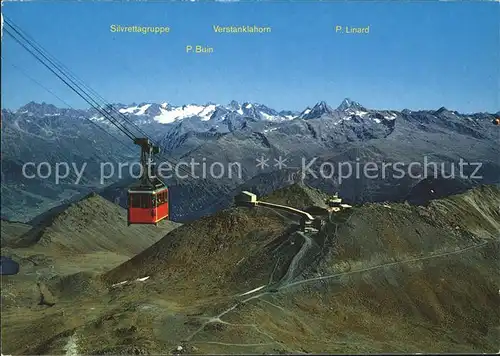 Seilbahn Davos Parsenn Weissfluhgipfel Silvrettagruppe Piz Linard / Bahnen /