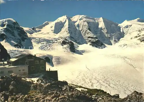 Gletscher Berghaus Diavolezza Piz Cambrena Bellavista Kat. Berge