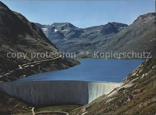 Staudamm Talsperre Stausee S. Maria Strassengallerie Lukmanier Pass Kat. Gebaeude