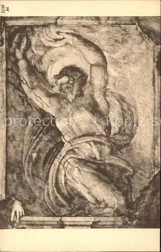 Verlag Ackermann Kuenstlerpostkarte Nr. 2677 Michelangelo Sixtina Trennung des Lichts und der Finsternis Kat. Verlage