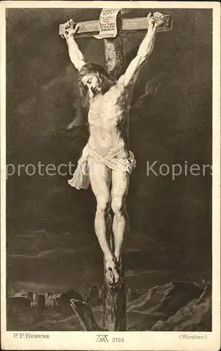Verlag Ackermann Kuenstlerpostkarte Nr. 2195 P.P. Rubens Christ on the Cross Jesus Kat. Verlage