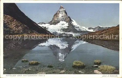 Foto Gaberell J. Nr. 4180 Riffelsee Matterhorn Kat. Fotografie Schweiz