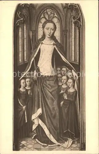 Kuenstlerkarte Hans Memling St. Ursula  Kat. Kuenstlerkarte