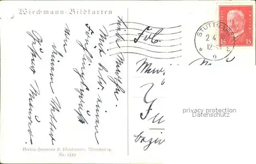 Schiestl M. Vorfruehling Wiechmann Bildkarte Nr. 6119 Kat. Kuenstlerkarte