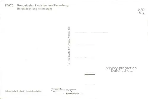 Seilbahn Zweisimmen-Rinderberg Bergstation / Bahnen /