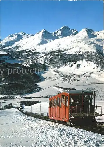 Zahnradbahn Muottas Muragl Celerina St. Moritz Piz Julier Kat. Bergbahn