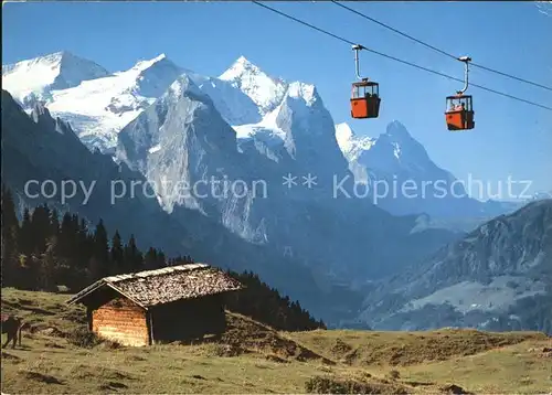 Seilbahn Meiringen-Hasliberg Wetterhorngruppe Moench Eiger / Bahnen /