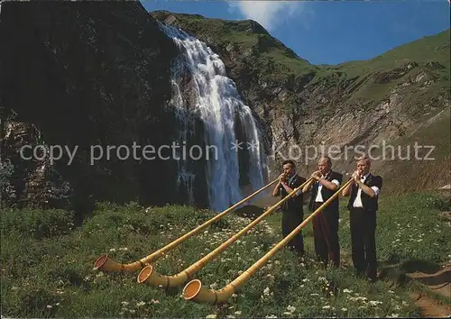 Alphorn Alphornblaeser Oberer Engstligenfall Kat. Musik