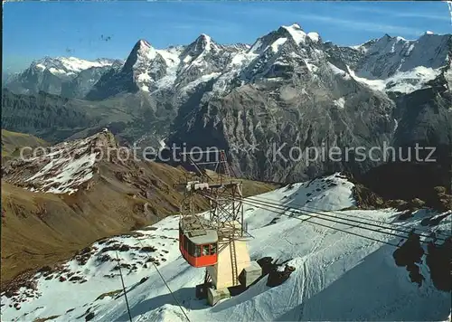 Seilbahn Schilthorn Muerren Gipfelstation Wetterhorn Eiger Moench / Bahnen /