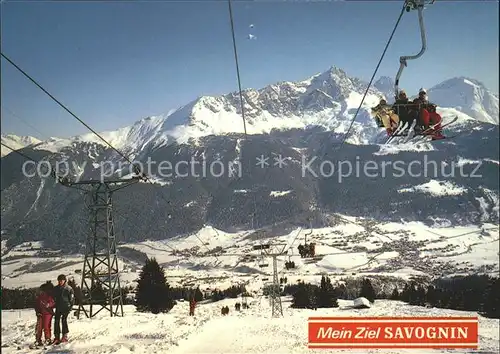 Sessellift Tigignas Somtg Piz Mitgel Tinzenhorn Savognin Kat. Bahnen