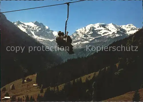 Sessellift Kiental Ramslauenen Buettlassen Gspaltenhorn Bluemlisalp Kat. Bahnen