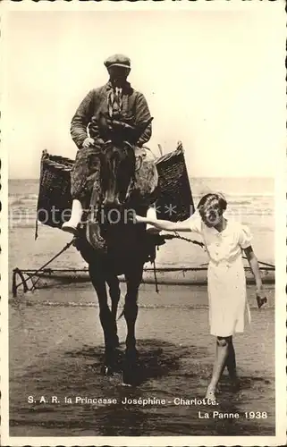 Adel Belgien Princesse Josephine Charlotte La Panne Pferd  Kat. Koenigshaeuser