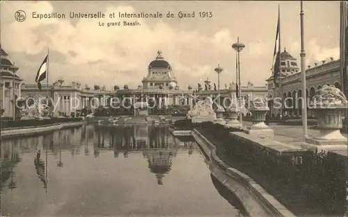 Exposition Universelle Gand 1913 Le grand Bassin Kat. Expositions