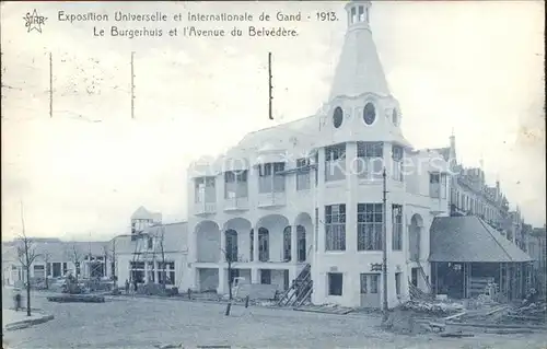 Exposition Universelle Gand 1913 Burgerhuls Avenue du Belvedere  Kat. Expositions