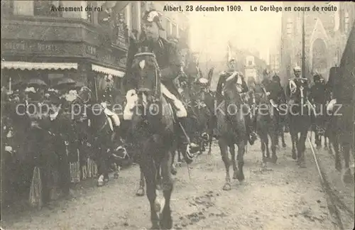 Adel Belgien Albert I. Avenement Cortege en cours de route Festzug Kat. Koenigshaeuser