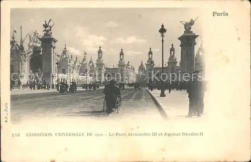 Exposition Universelle Paris 1900 Pont Alexandre III Avenue Nicolas II  Kat. Expositions