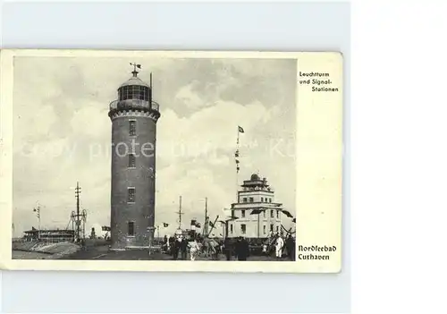 Leuchtturm Lighthouse Signal Stationen Nordseebad Cuxhaven Kat. Gebaeude