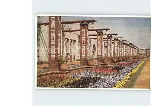 Landesgartenschau Reichsgartenschau Essen 1937 Pergola Keramikhof  Kat. Expositions