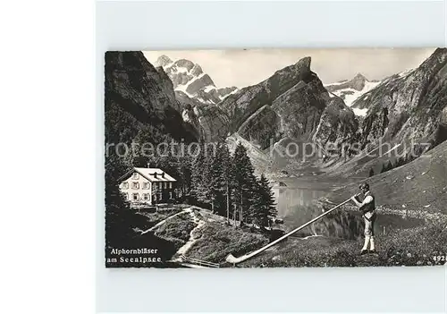 Alphorn Alphornblaeser Seealpsee Kat. Musik