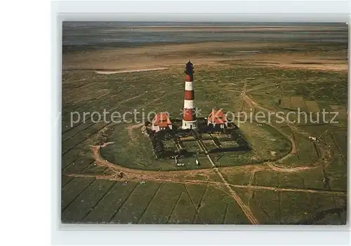 Leuchtturm Lighthouse Westerhever Leuchtturm Eiderstedt Kat. Gebaeude