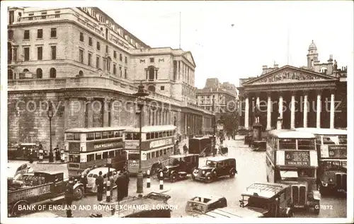 Autobus Omnibus Bank of England Royal Exchange London / Autos /