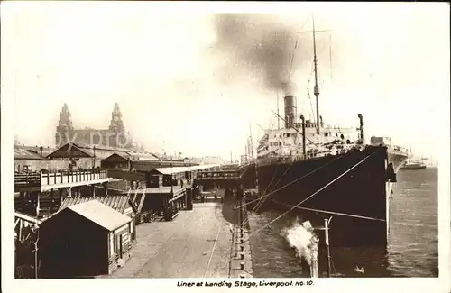 Dampfer Oceanliner Landing Stage Liverpool Kat. Schiffe