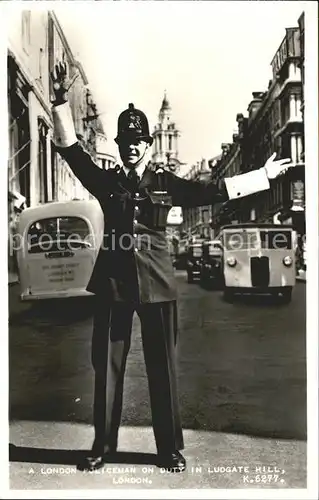 Polizei Polizist London Duty Ludgate Hill  Kat. Polizei