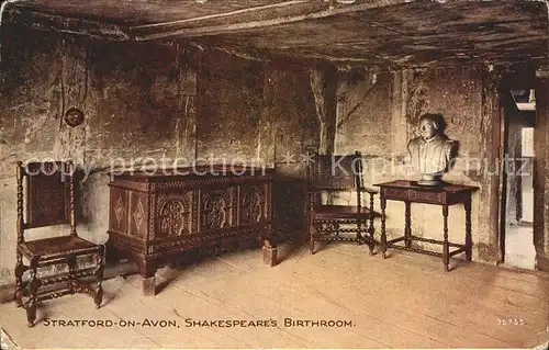 Shakespeare William Birthroom Stratford on Avon  Kat. Persoenlichkeiten