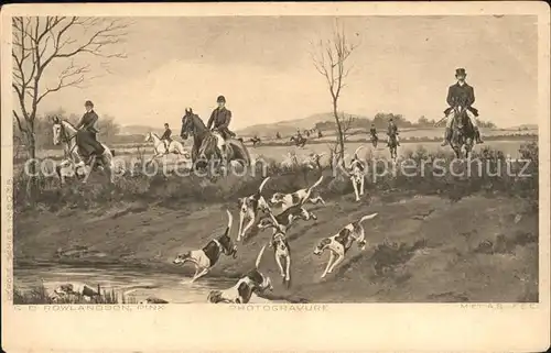 Jagd Jaeger Pferde Jagdhunde G. D. Rowlandson Nr. 6038 Kat. Sport