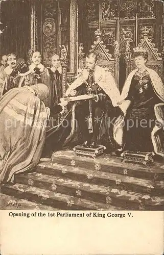 Adel England King George V. First Parliament  Kat. Koenigshaeuser